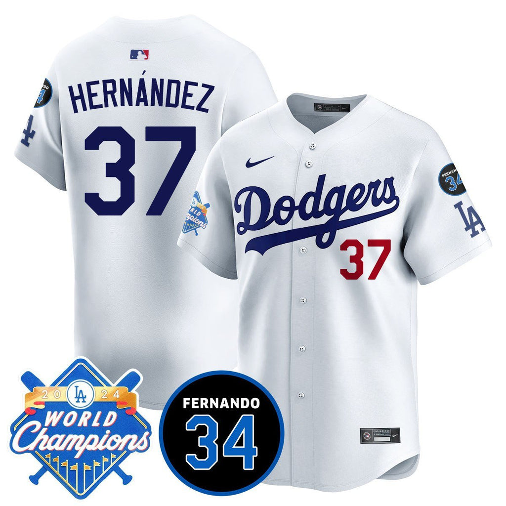 LA Dodgers - World Series Champions 2024/Fernando Valenzuela Memorial Jersey - Stitched