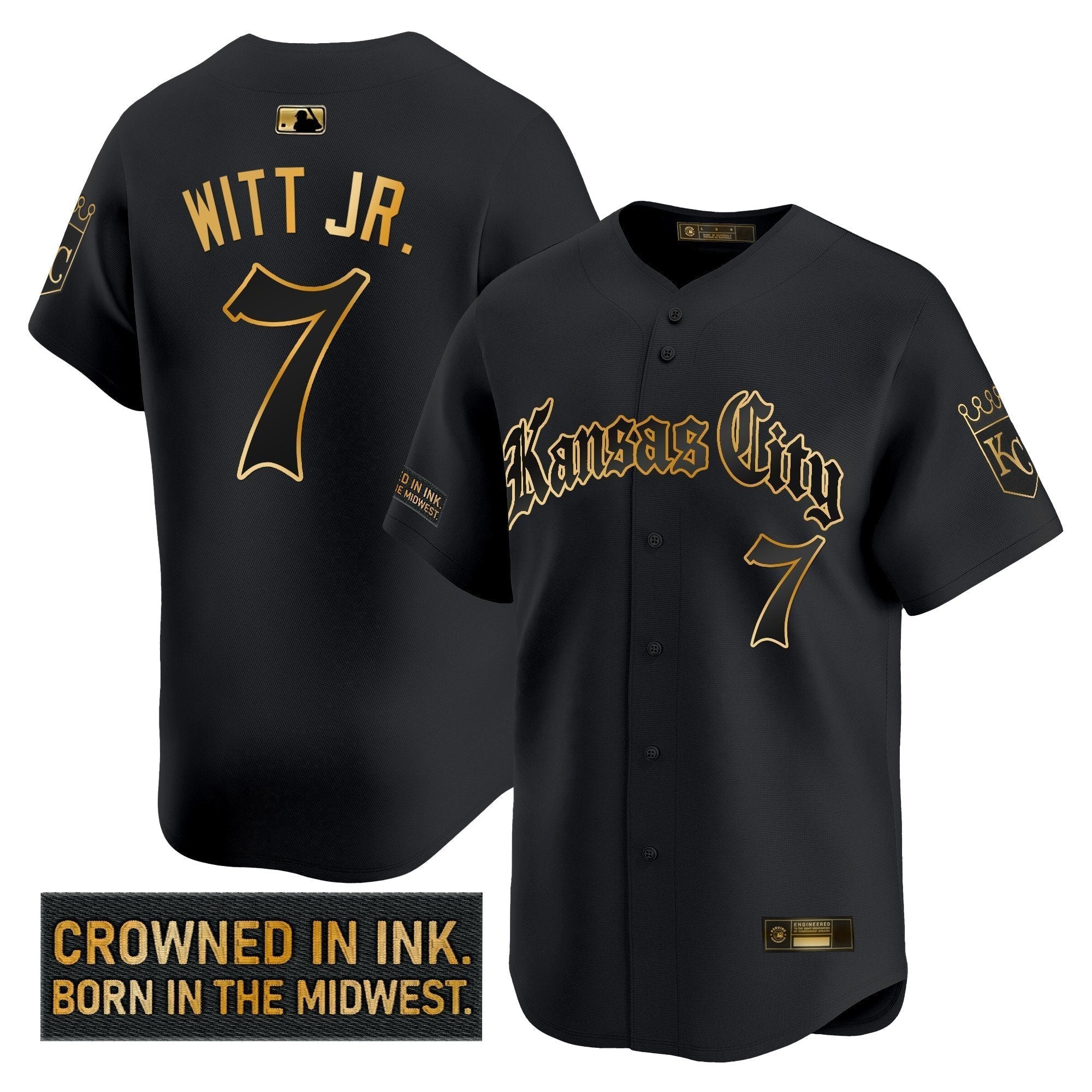 KC 'Gothic Crown Edition' Gold Vapor Premier Limited Jersey - Stitched