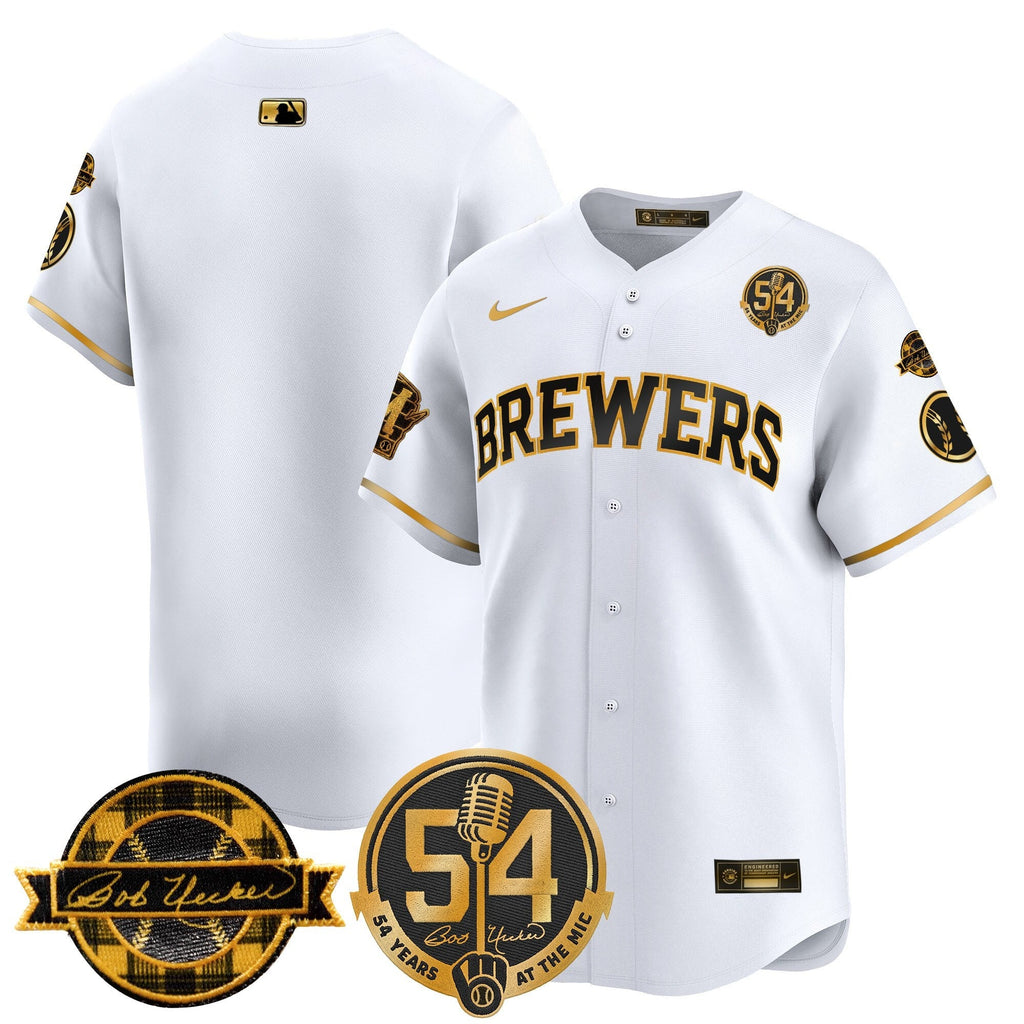MIL 'Bob Uecker - 54 Seasons for Brewers' Vapor Premier Limited Jersey - Stitched