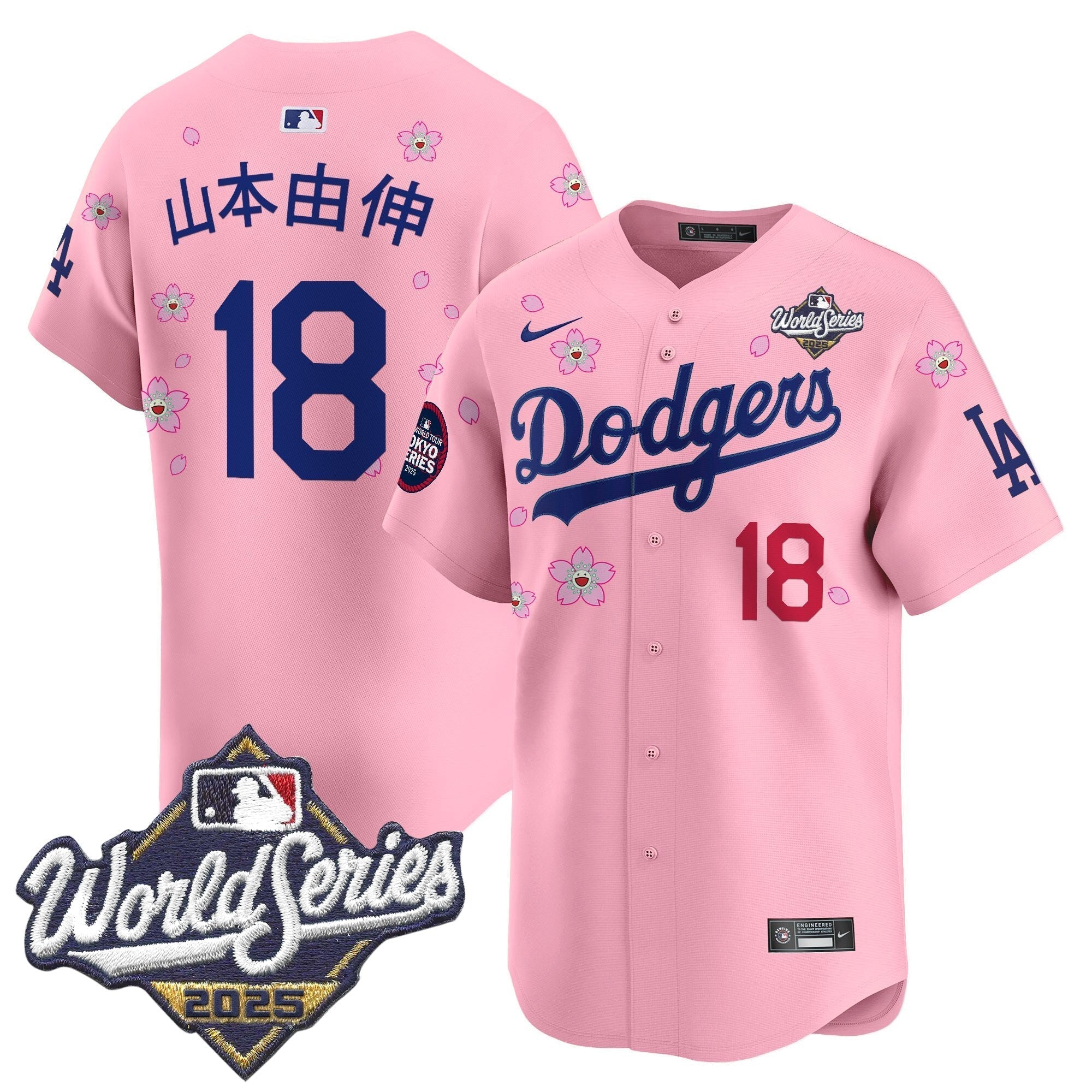 LAD 2025 World Series x Tokyo Series Vapor Premier Limited Jersey V2 - Stitched