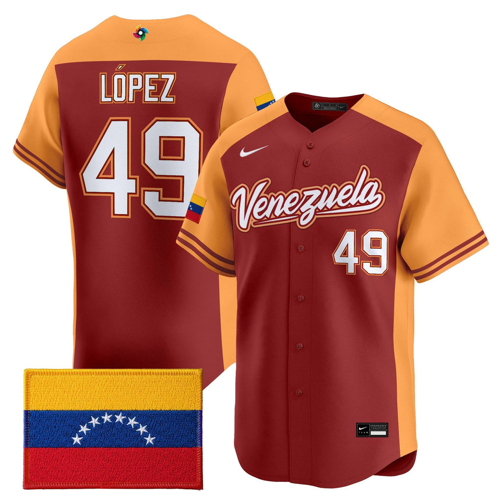 Team Venezuela World Baseball Classic Vapor Premier Jersey - 2026 Roster - Stitched