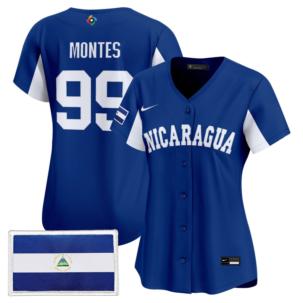Women's Team Nicaragua 2026 World Baseball Classic Vapor Premier Jersey - Stitched