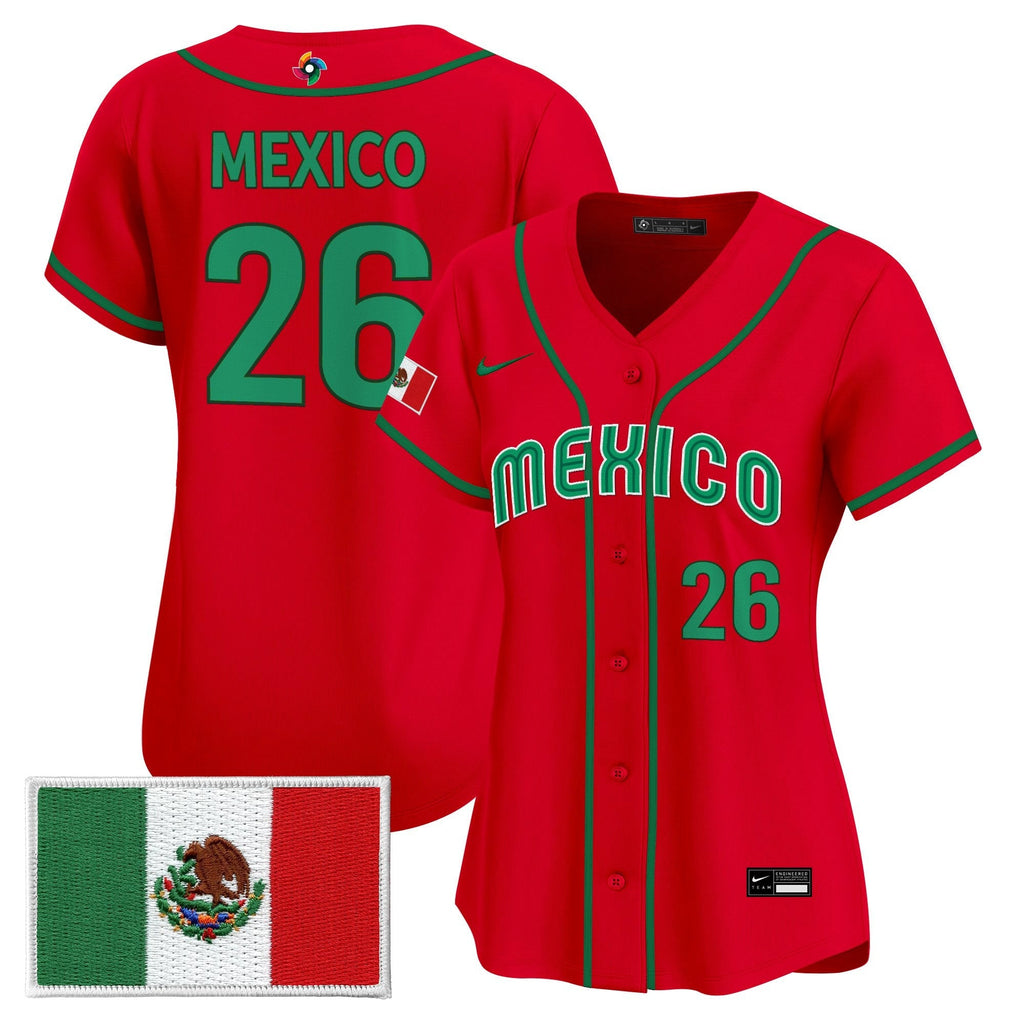 Women's Team Mexico World Baseball Classic Vapor Premier Jersey - 2026 Roster - Stitched