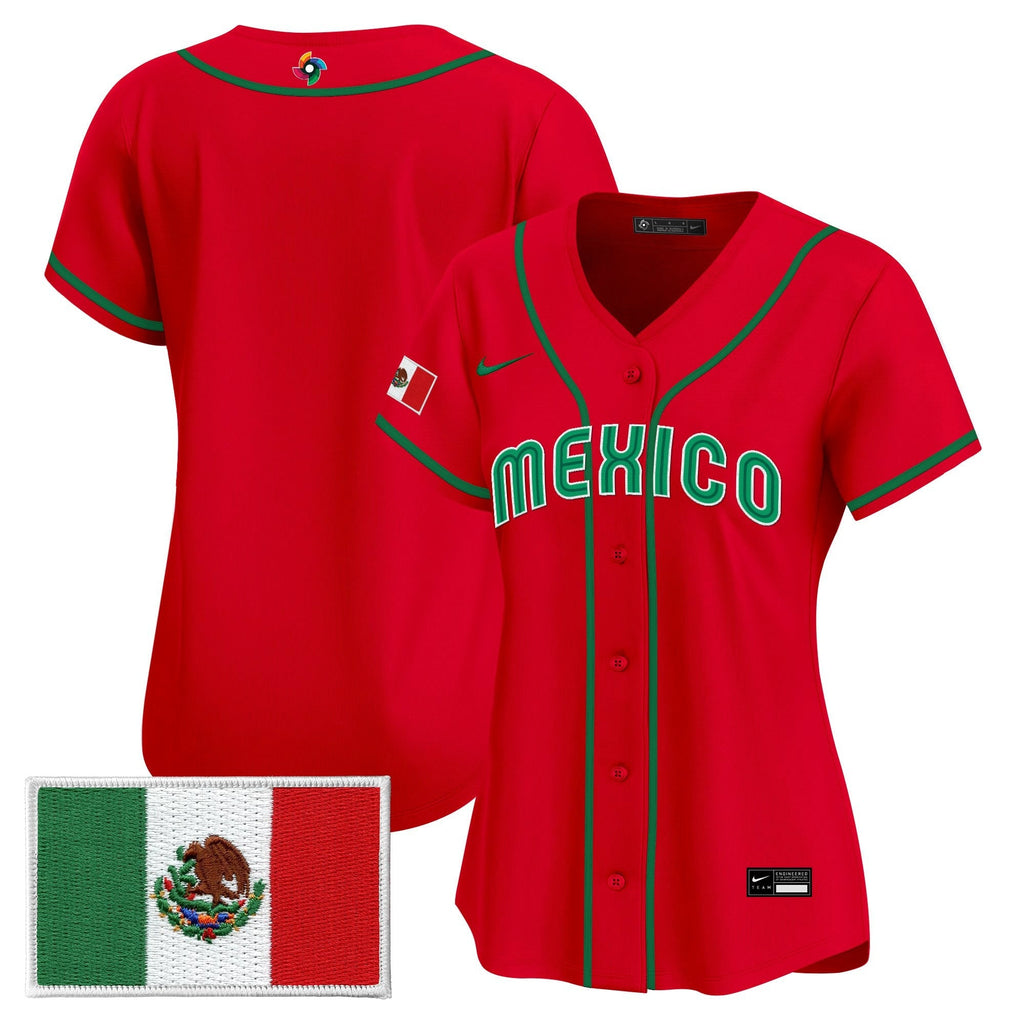 Women's Team Mexico World Baseball Classic Vapor Premier Jersey - 2026 Roster - Stitched