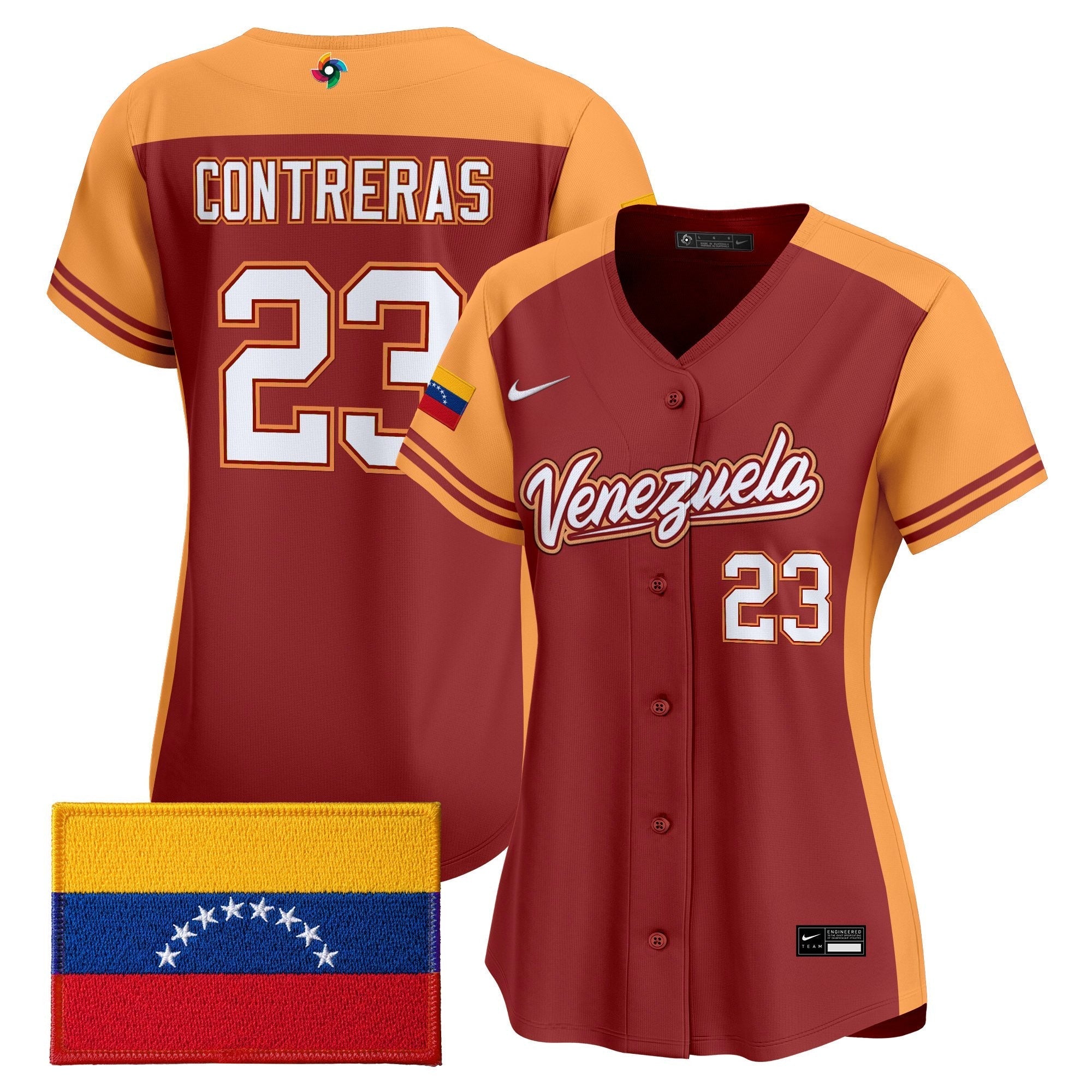 Women's Team Venezuela World Baseball Classic Vapor Premier Jersey - 2026 Roster - Stitched