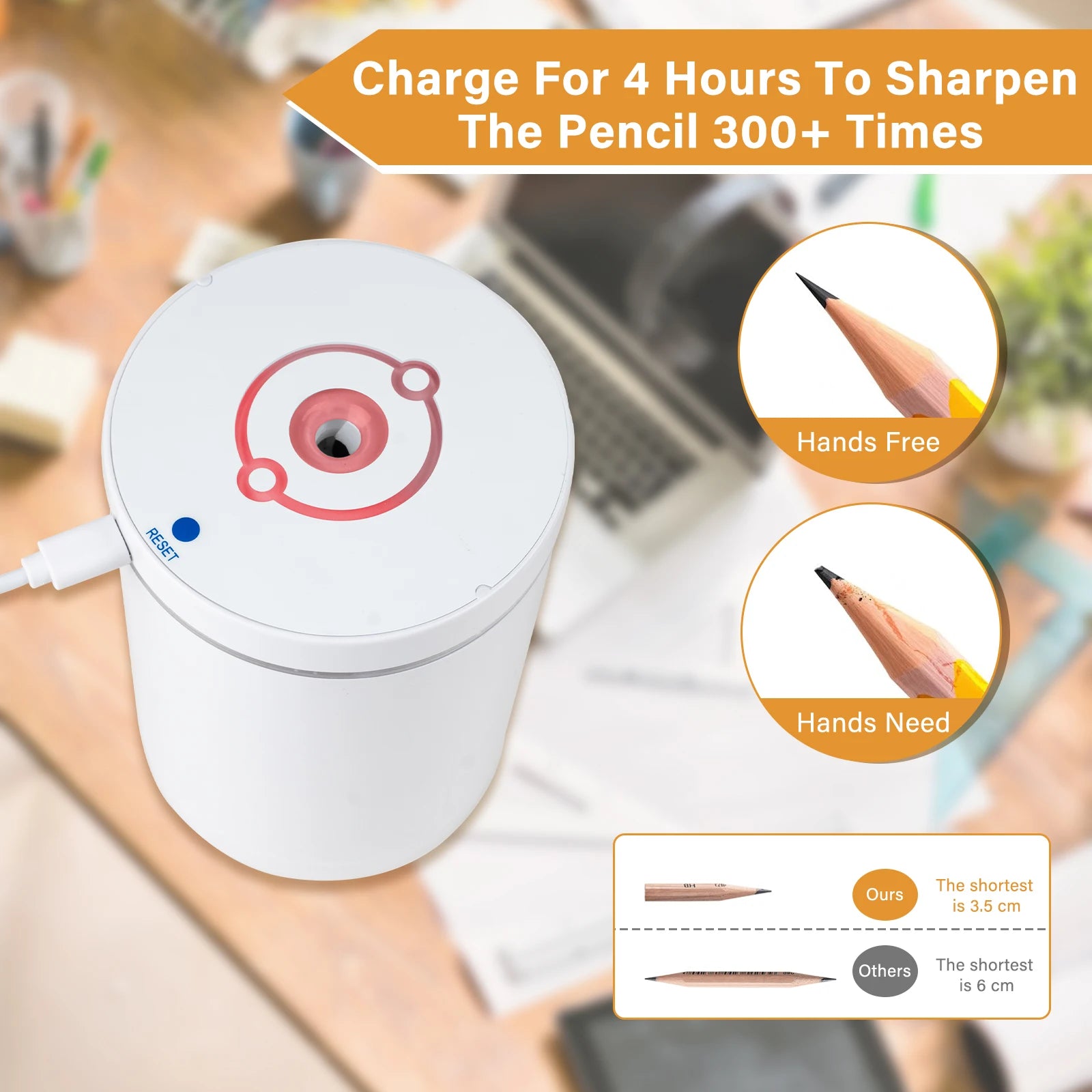 Fully Automatic Electric Pencil Sharpener for 6-8mm Pencil Sharpener   Home Office School Supplies Gift Student for Kids Adults