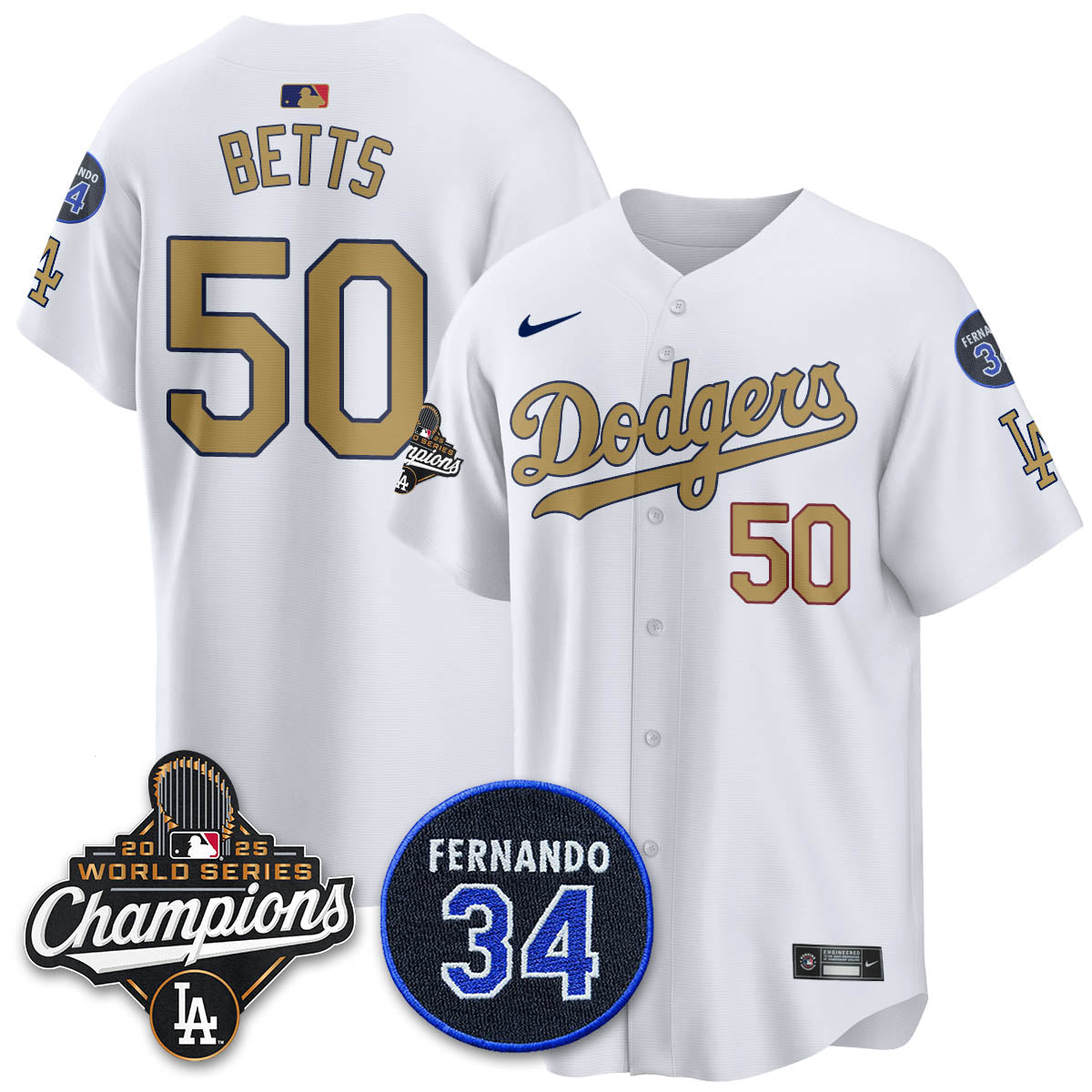 LAD 2025 World Series Champions Jersey - Stitched