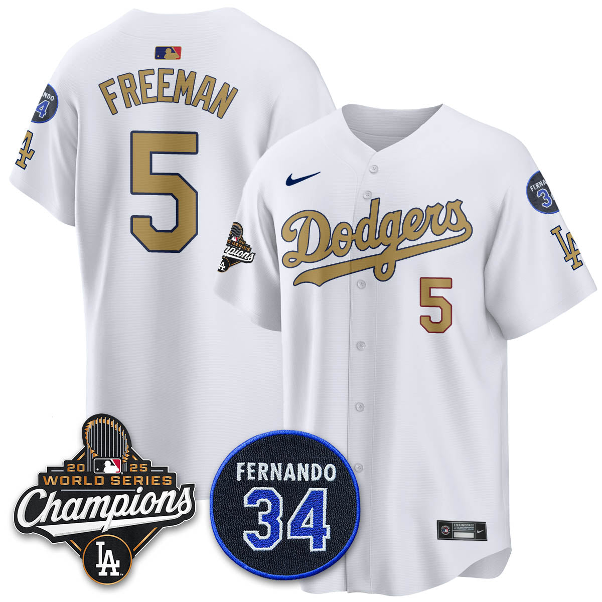 LAD 2025 World Series Champions Jersey - Stitched