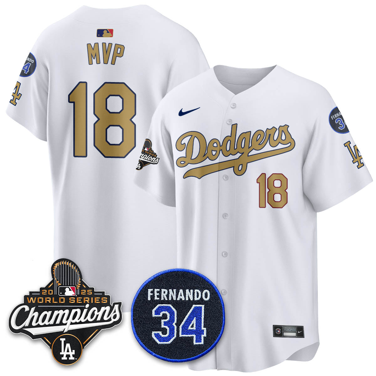 LAD 2025 World Series Champions Jersey - Stitched
