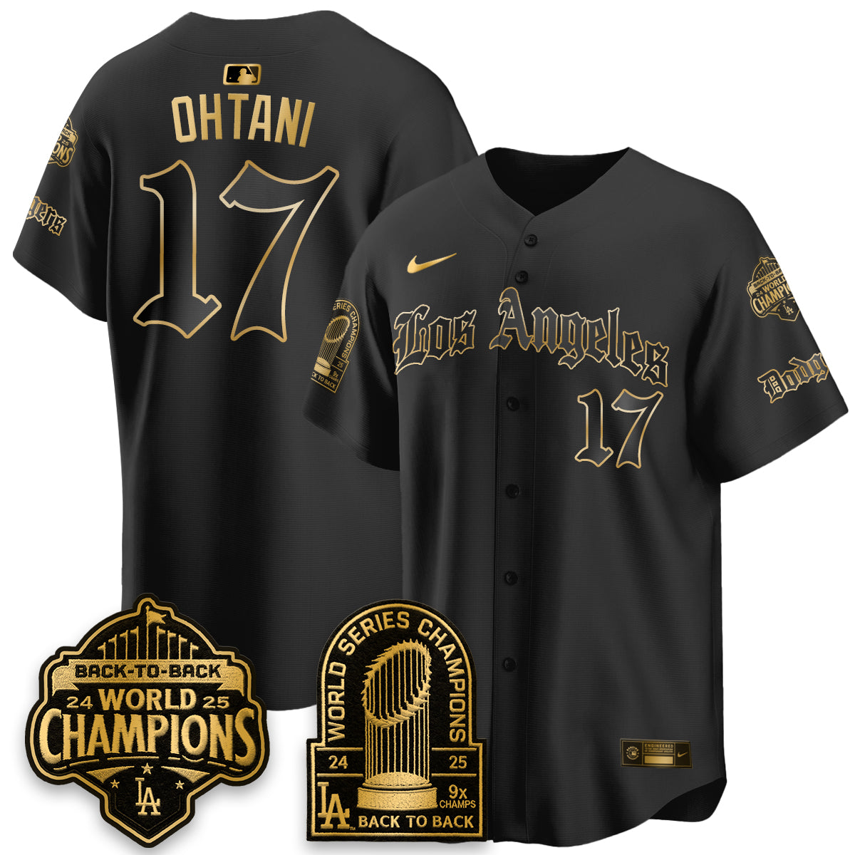 LAD WS Champions Back 2 Back Patch Vapor Premier Limited Gothic Gold Edition Jersey - Stitched
